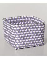 69440755_Cesta cuadros gris y morada (28x28x21 cm)