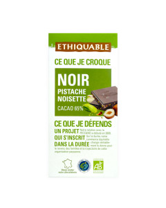 Chocolate negro Pistacho Avellana BIO 100g