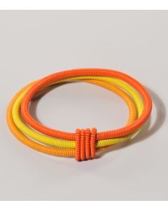 69441251_Pulsera de cable de acero amarillo y naranja 22 cm