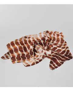 69441460_Pañuelo batik en marrón 100% seda, 80x80 cm