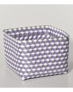 69440756_Cesta cuadros gris y morada (24x24x17,5 cm)