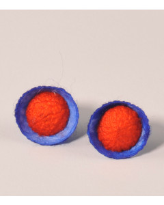 69441233_Pendientes de seda rojos y azules 1,5 cm