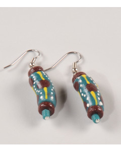 69441528_Pendientes de cuentas de vidrio reciclado, 5 cm