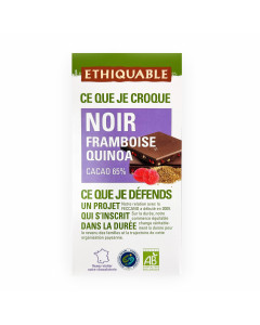 Chocolate negro Frambuesa Quinoa BIO 100 g 