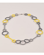 69441250_Colgante de cable de acero amarillo y gris 75 cm